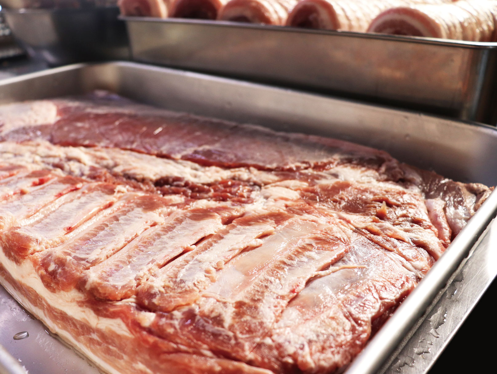 豚バラ肉の断面
